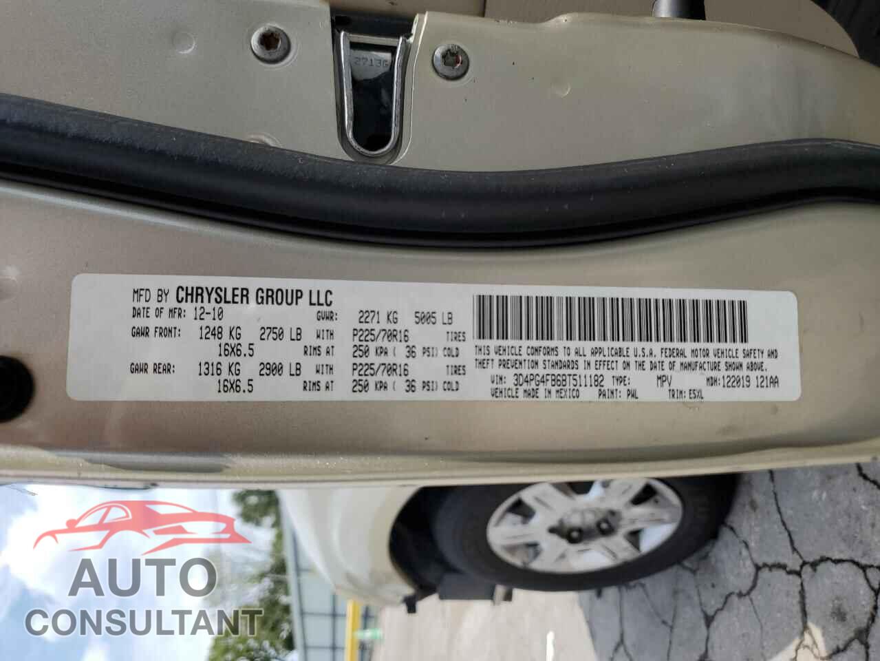 DODGE JOURNEY 2011 - 3D4PG4FB6BT511182