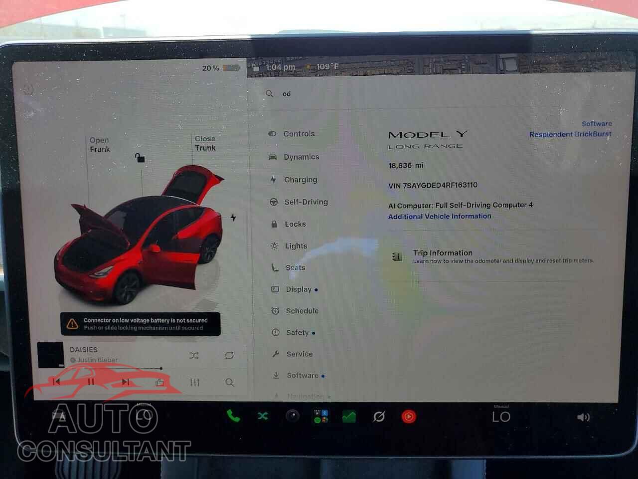 TESLA MODEL Y 2024 - 7SAYGDED4RF163110
