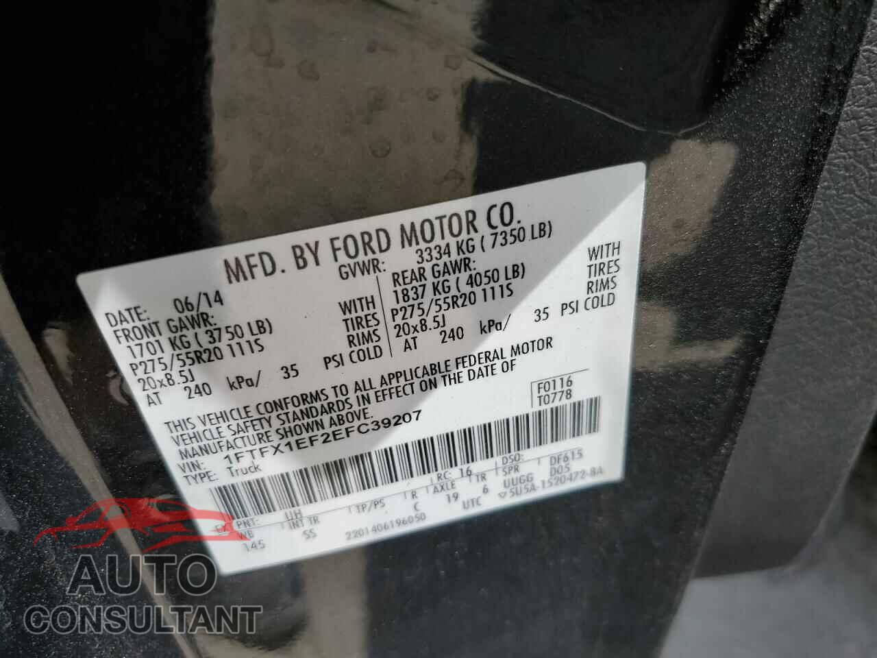 FORD F-150 2014 - 1FTFX1EF2EFC39207