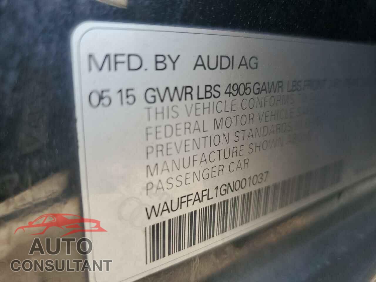 AUDI A4 2016 - WAUFFAFL1GN001037