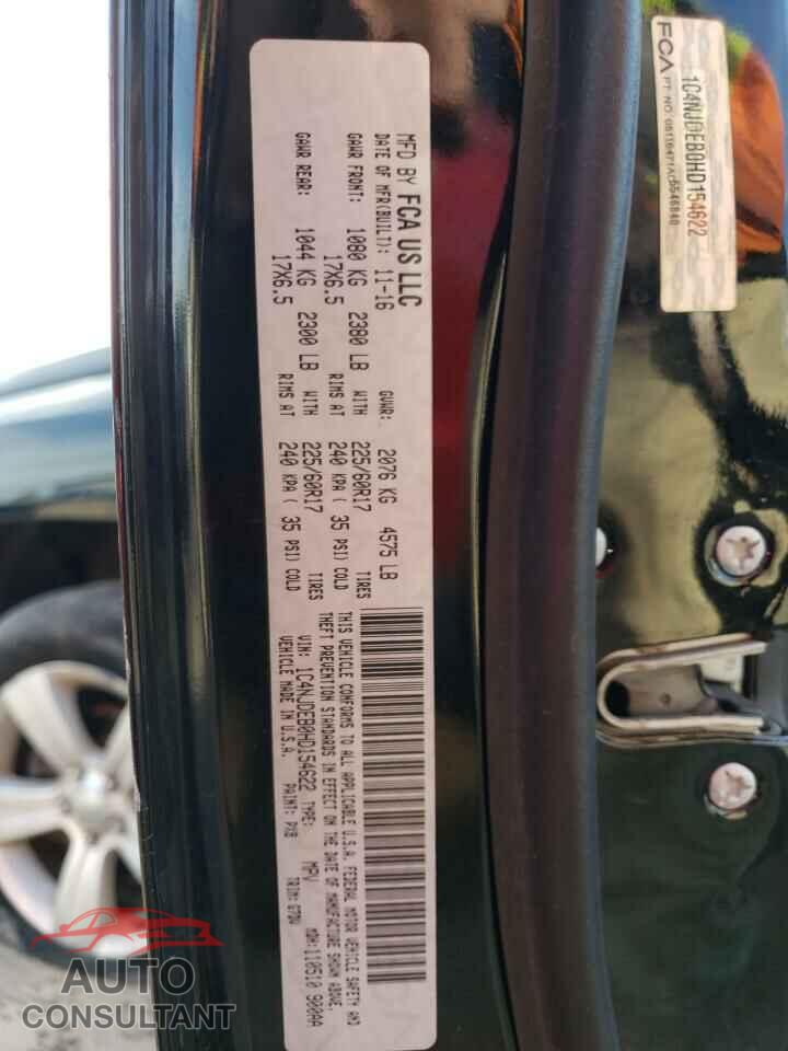 JEEP COMPASS 2017 - 1C4NJDEB0HD154622
