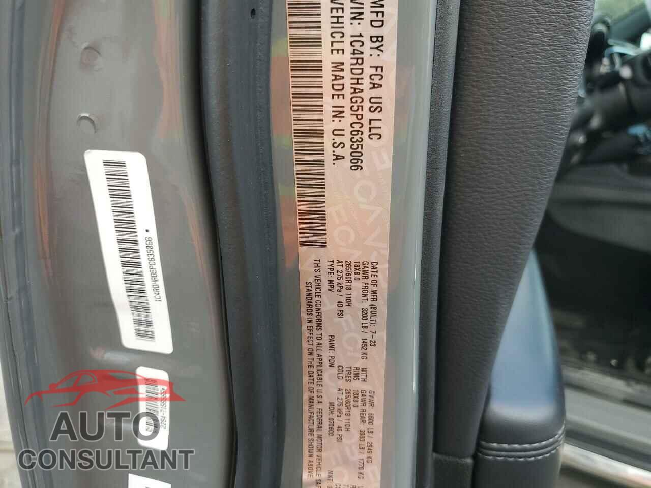DODGE DURANGO 2023 - 1C4RDHAG5PC635066