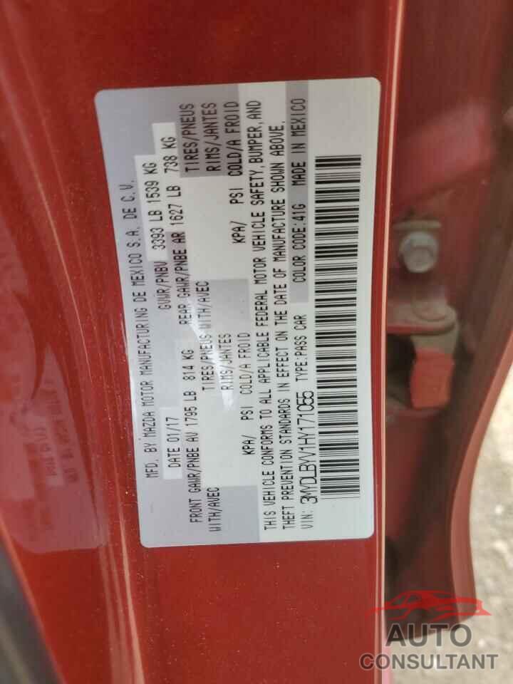 TOYOTA YARIS 2017 - 3MYDLBYV1HY171055