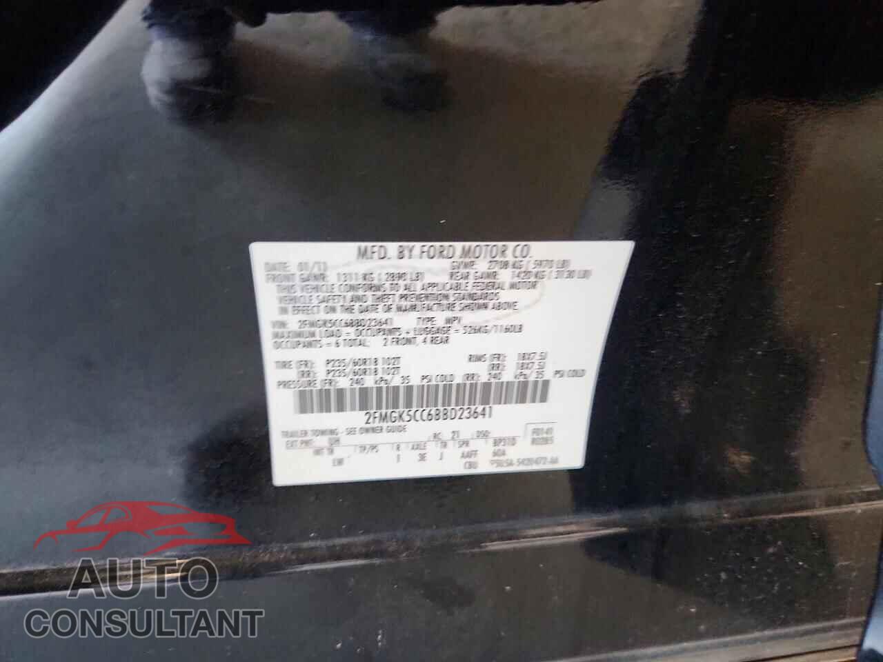 FORD FLEX 2011 - 2FMGK5CC6BBD23641