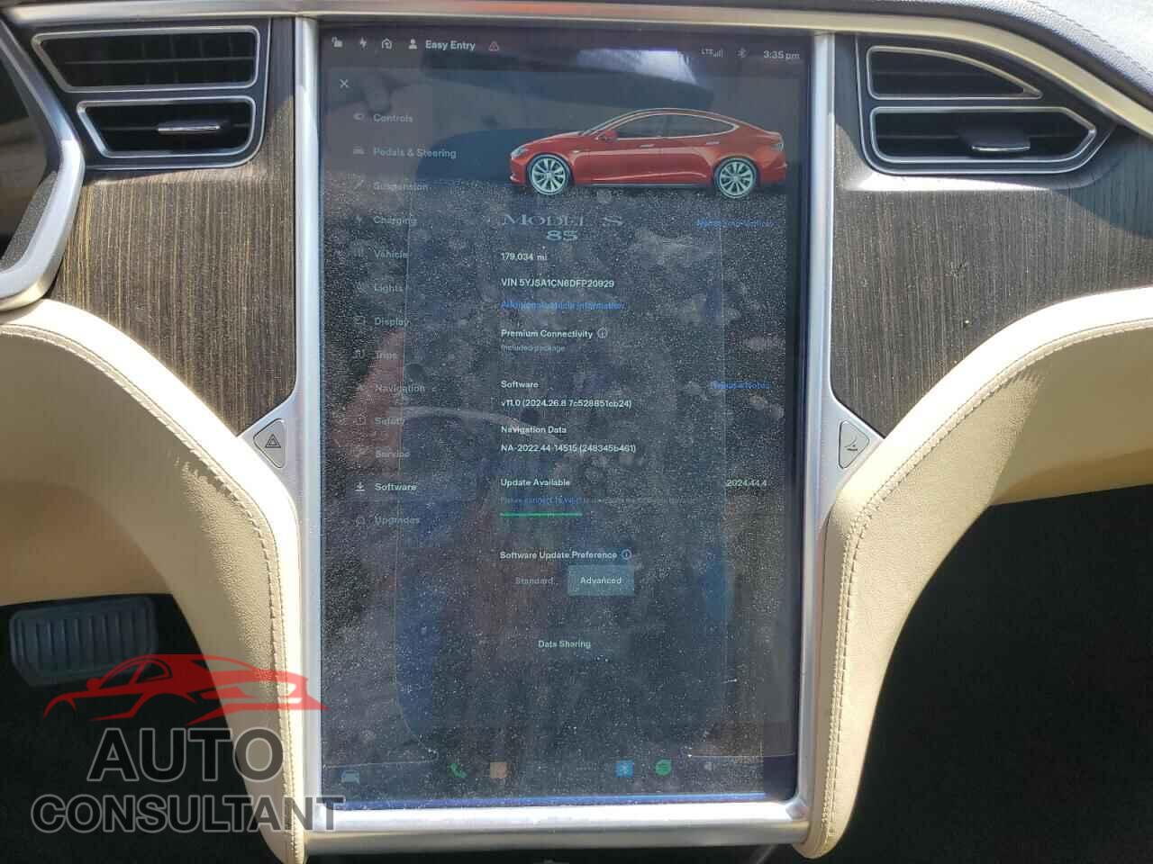 TESLA MODEL S 2013 - 5YJSA1CN6DFP20929