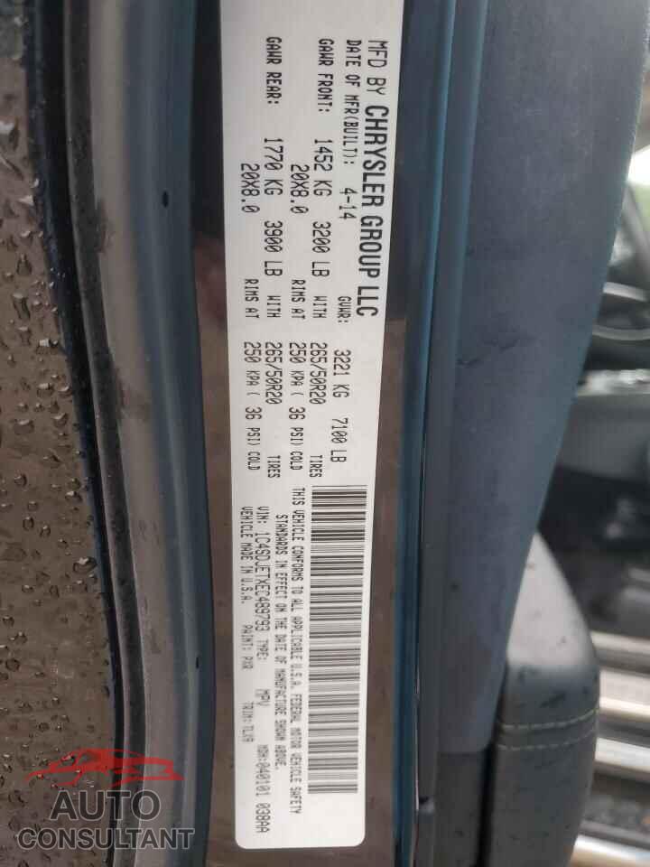 DODGE DURANGO 2014 - 1C4SDJETXEC489793
