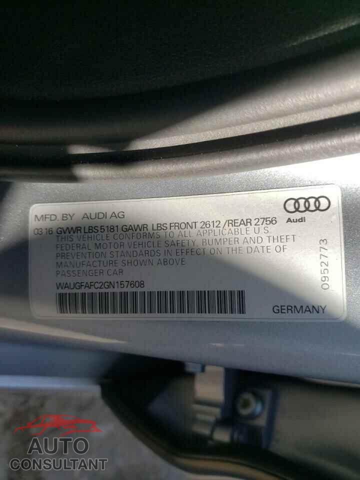 AUDI A6 2016 - WAUGFAFC2GN157608