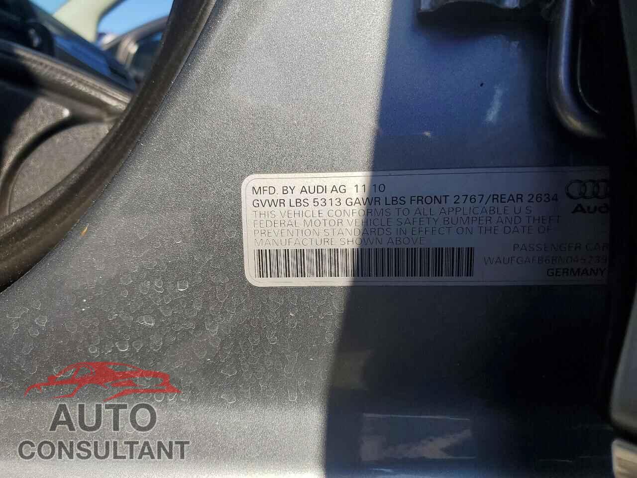 AUDI A6 2011 - WAUFGAFB6BN045239