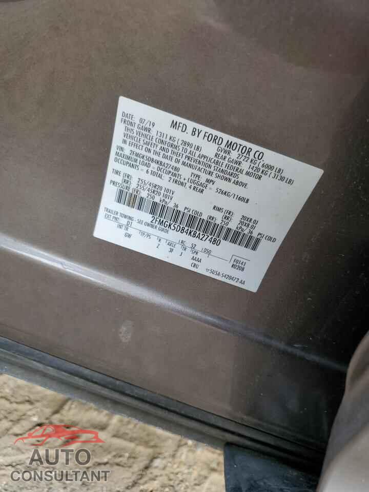 FORD FLEX 2019 - 2FMGK5D84KBA27480