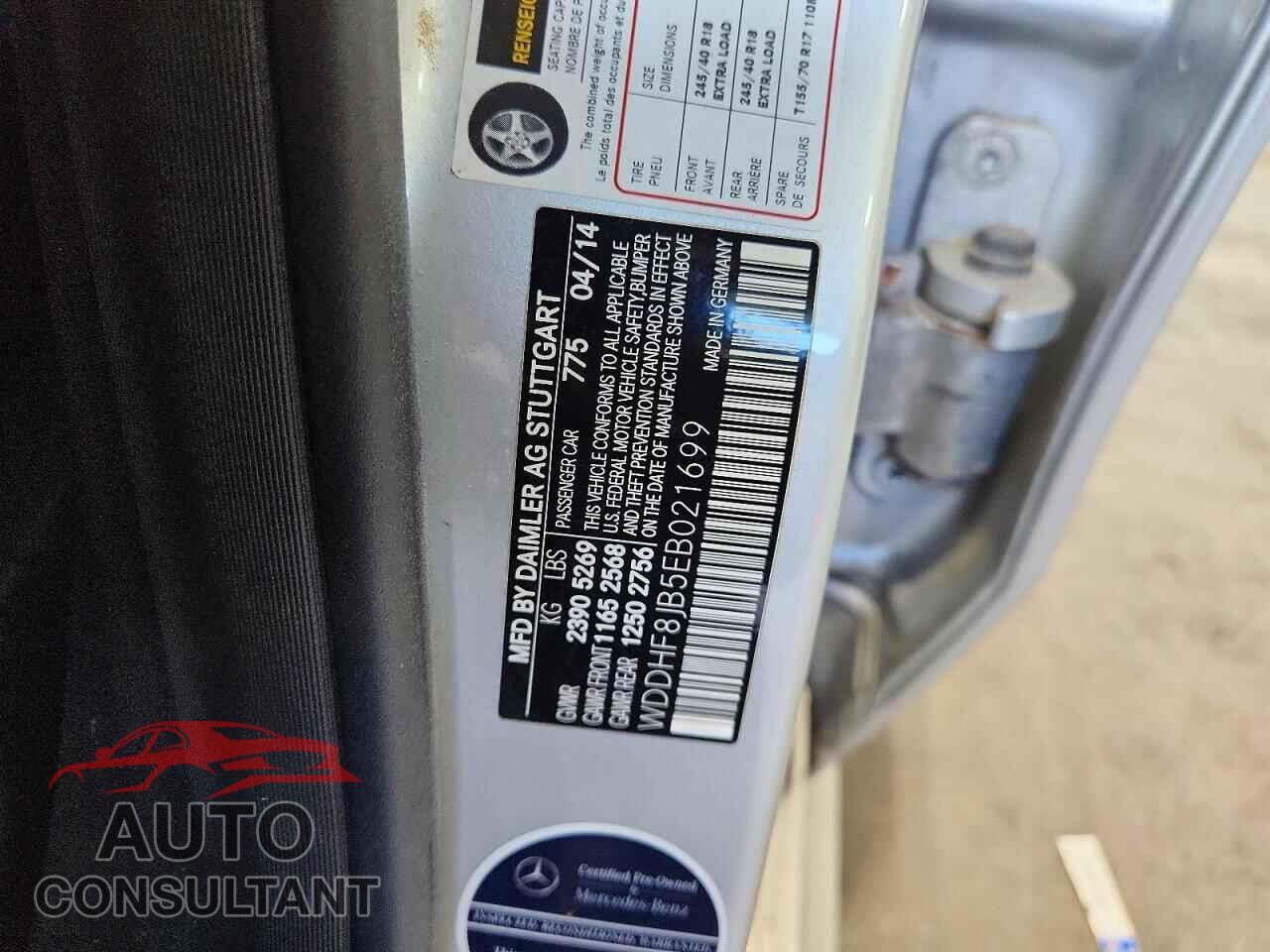 MERCEDES-BENZ E-CLASS 2014 - WDDHF8JB5EB021699