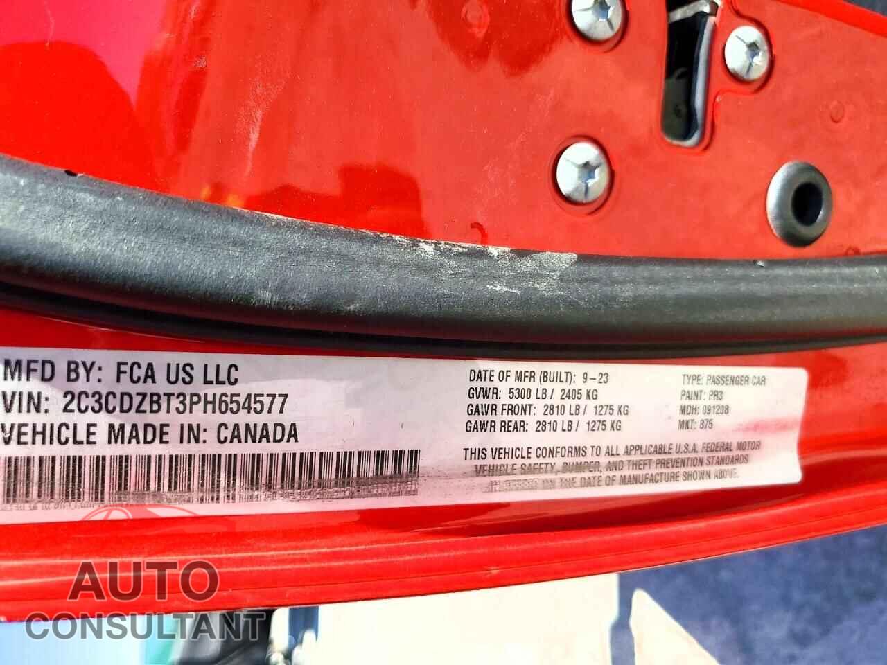 DODGE CHALLENGER 2023 - 2C3CDZBT3PH654577