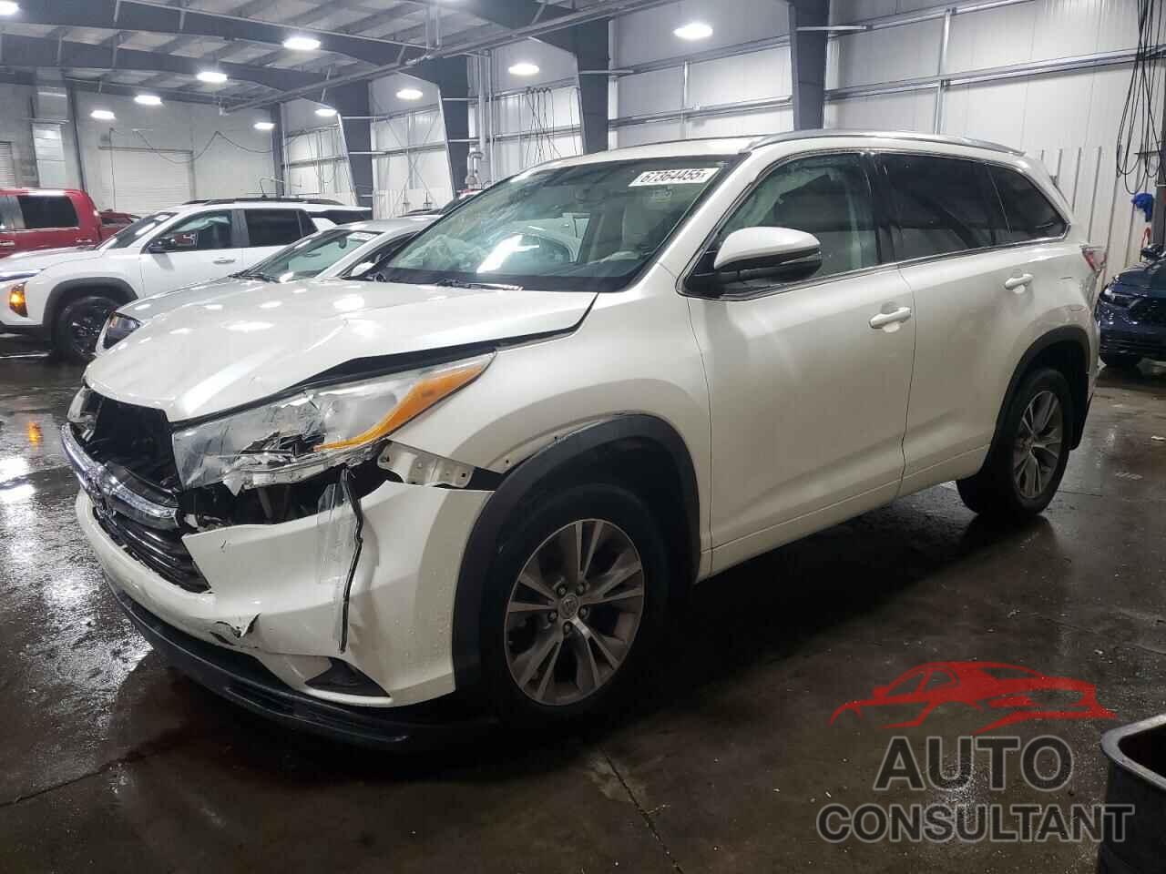 TOYOTA HIGHLANDER 2014 - 5TDJKRFH9ES039495
