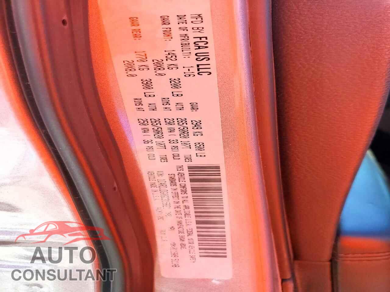 DODGE DURANGO 2016 - 1C4RDJDG0GC315821