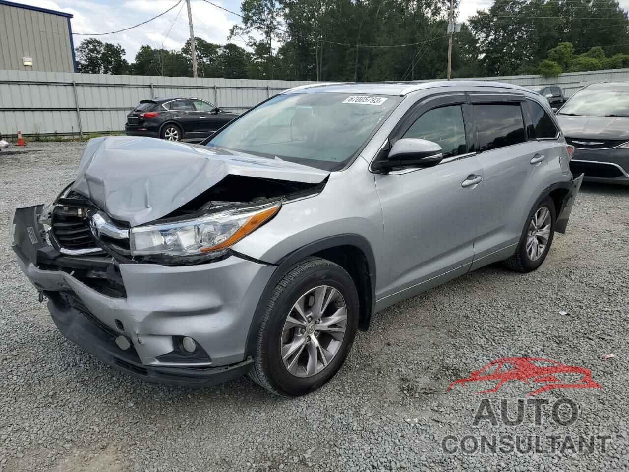 TOYOTA HIGHLANDER 2015 - 5TDKKRFH3FS066214