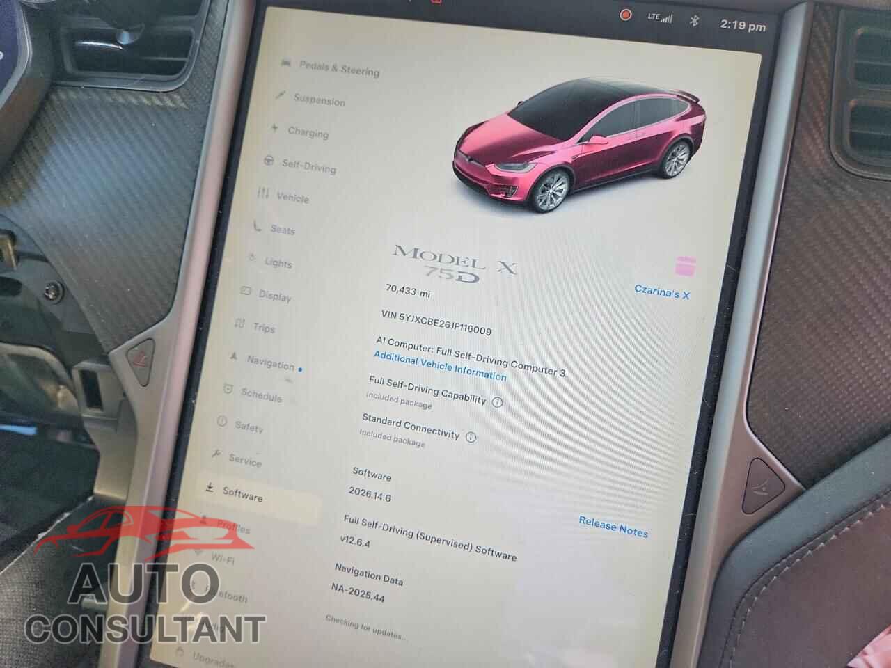 TESLA MODEL X 2018 - 5YJXCBE26JF116009