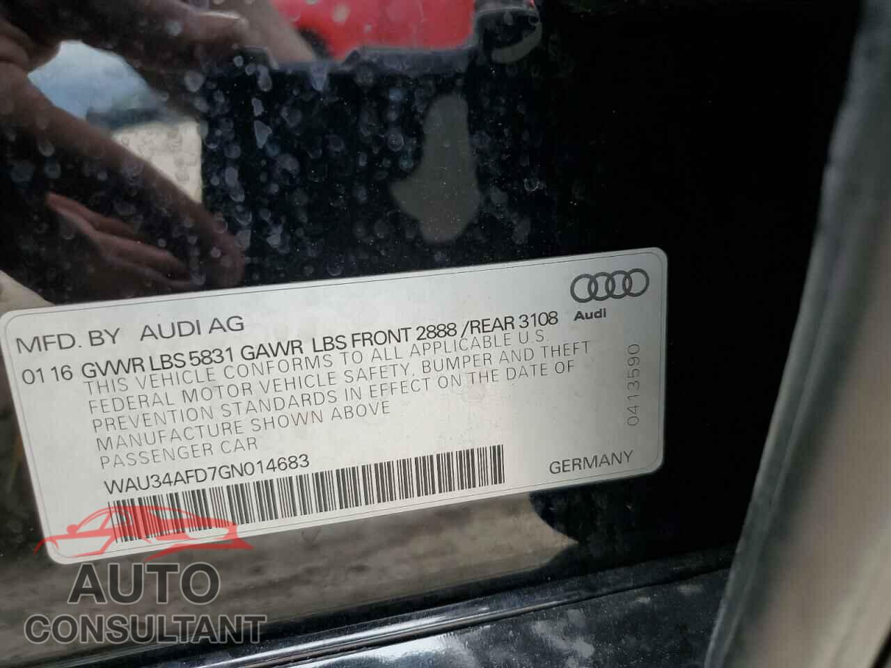 AUDI A8 2016 - WAU34AFD7GN014683