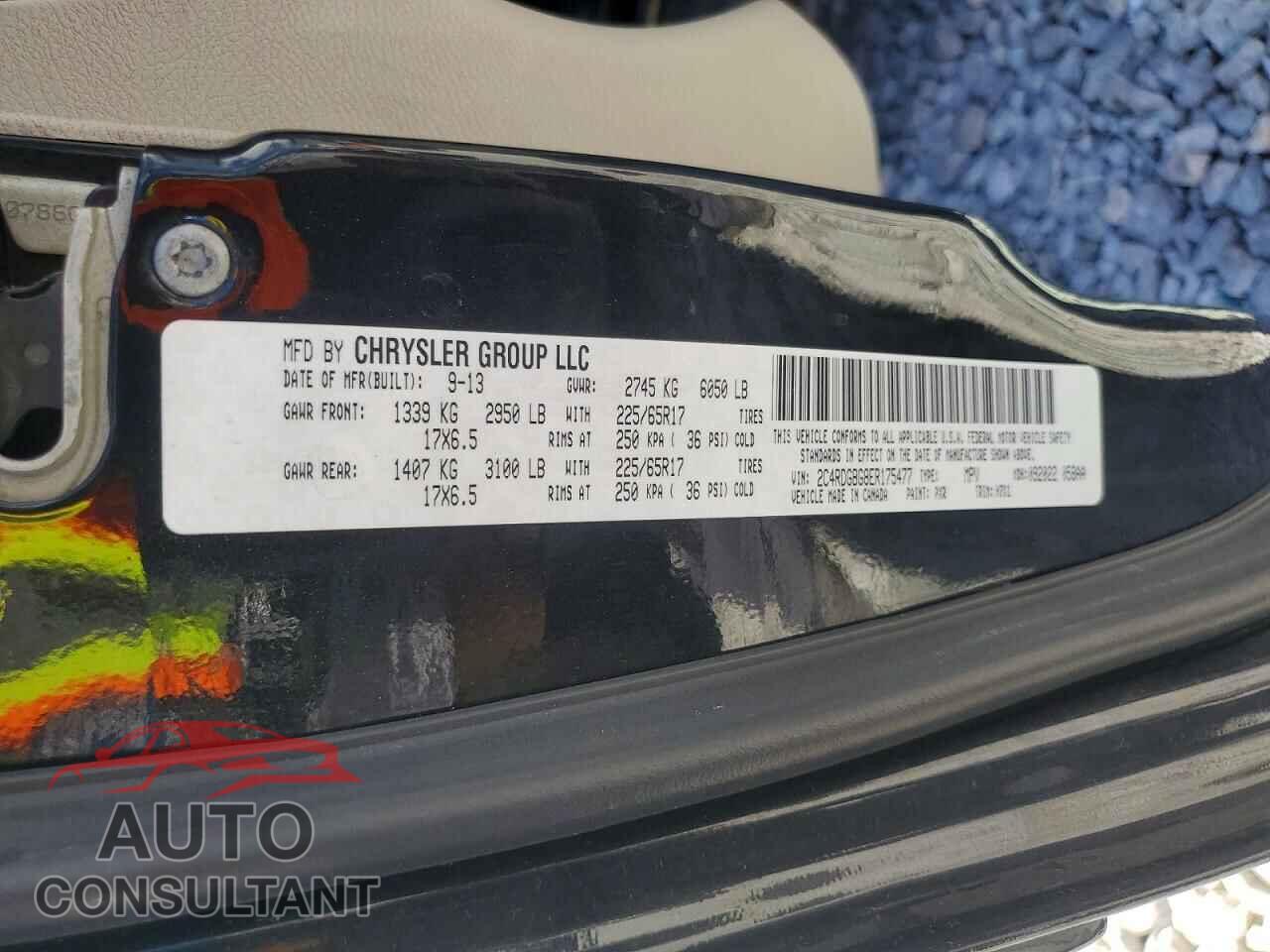 DODGE CARAVAN 2014 - 2C4RDGBG8ER175477