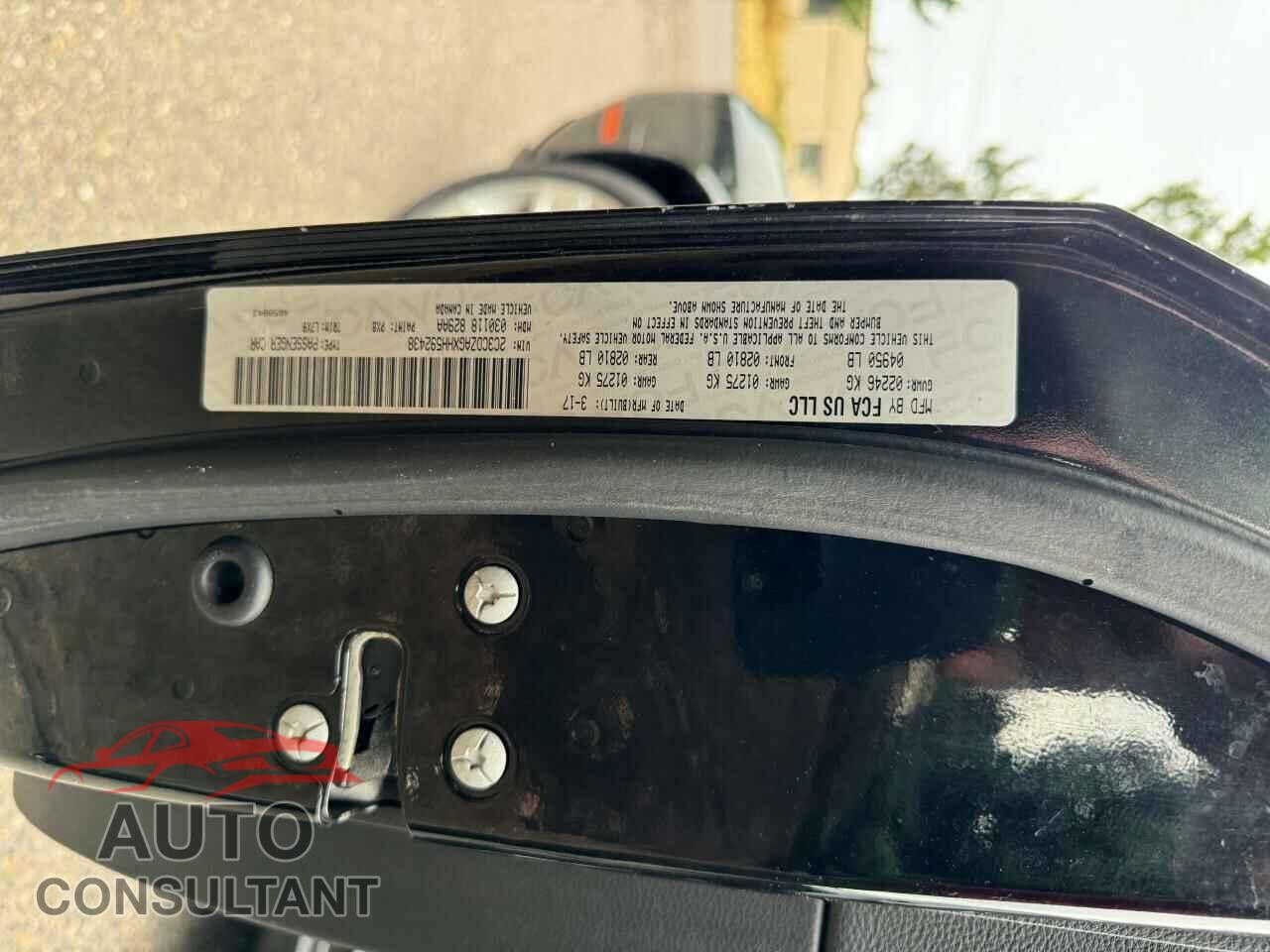 DODGE CHALLENGER 2017 - 2C3CDZAGXHH592438