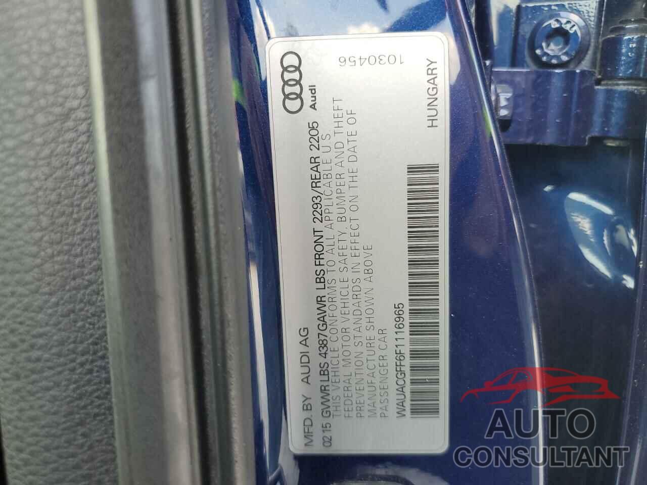 AUDI A3 2015 - WAUACGFF6F1116965