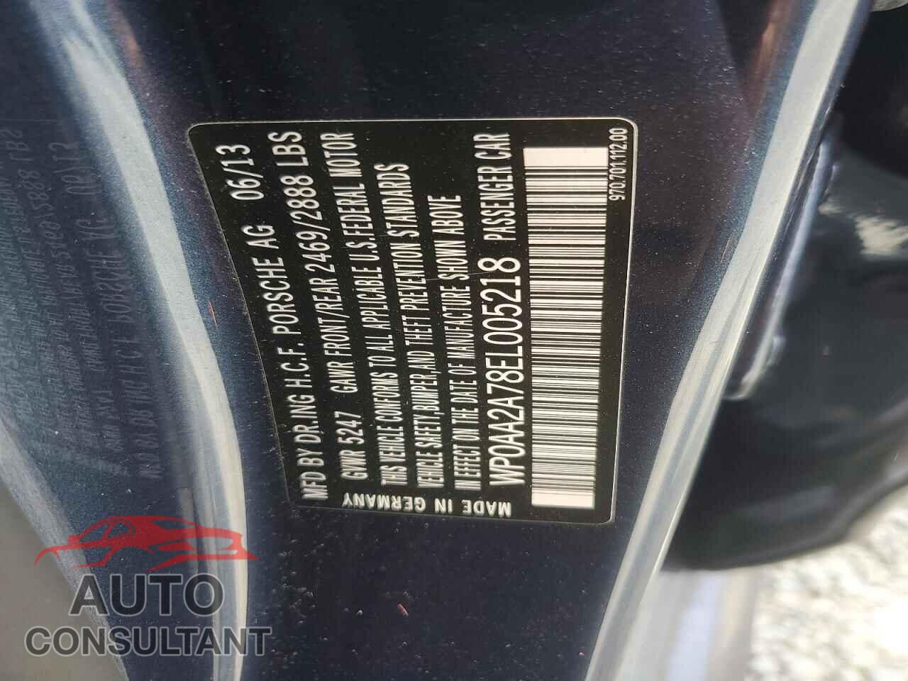 PORSCHE PANAMERA 2014 - WP0AA2A78EL005218