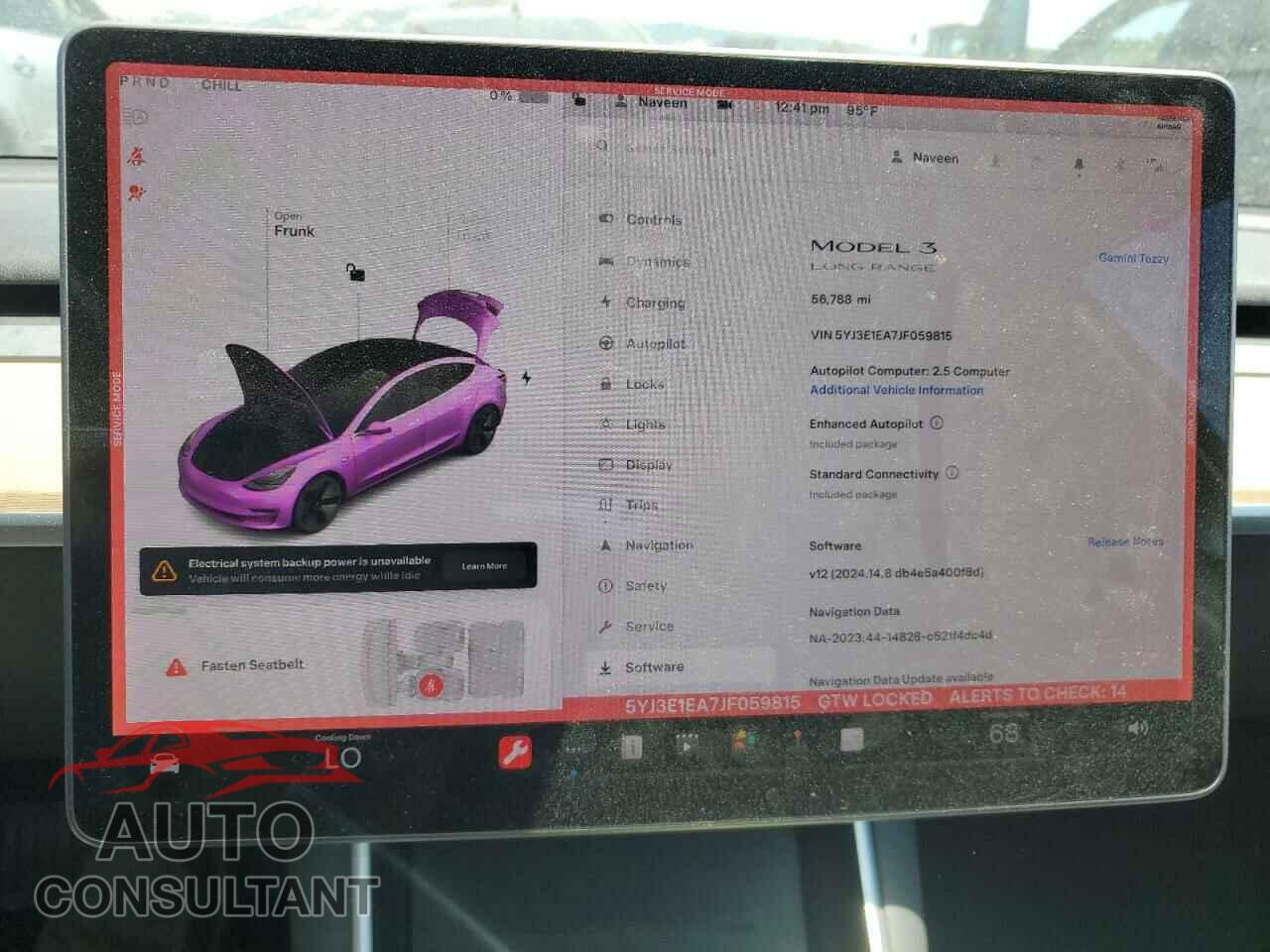 TESLA MODEL 3 2018 - 5YJ3E1EA7JF059815