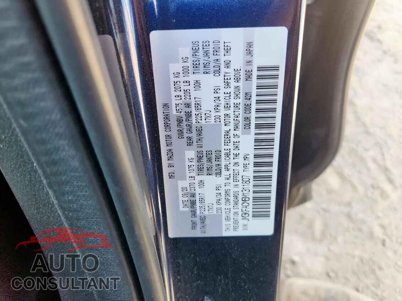 MAZDA CX-5 2021 - JM3KFACM6M1311807