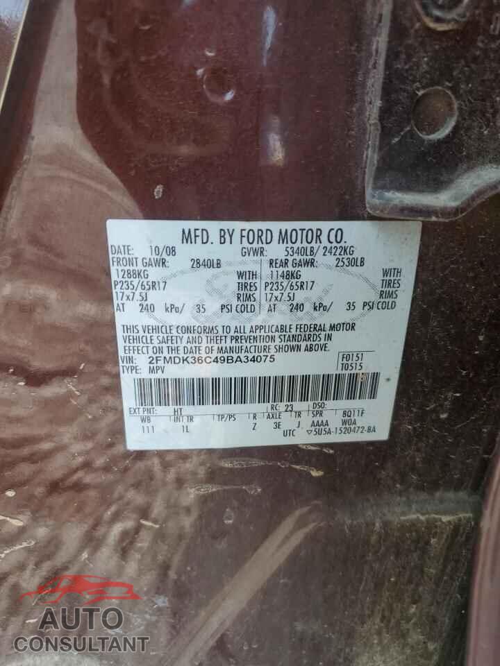 FORD EDGE 2009 - 2FMDK36C49BA34075