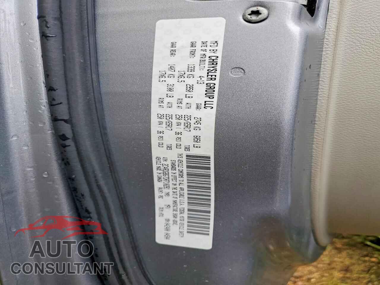 DODGE CARAVAN 2013 - 2C4RDGBG7DR710281