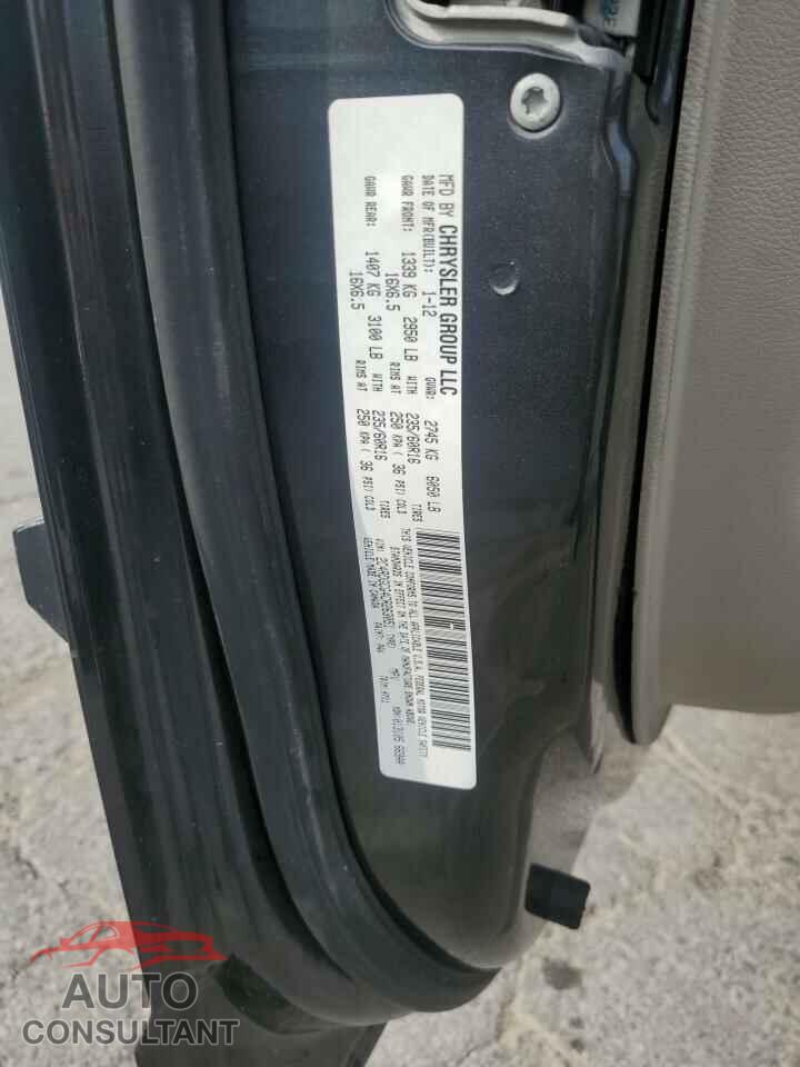 DODGE CARAVAN 2012 - 2C4RDGCG4CR263051