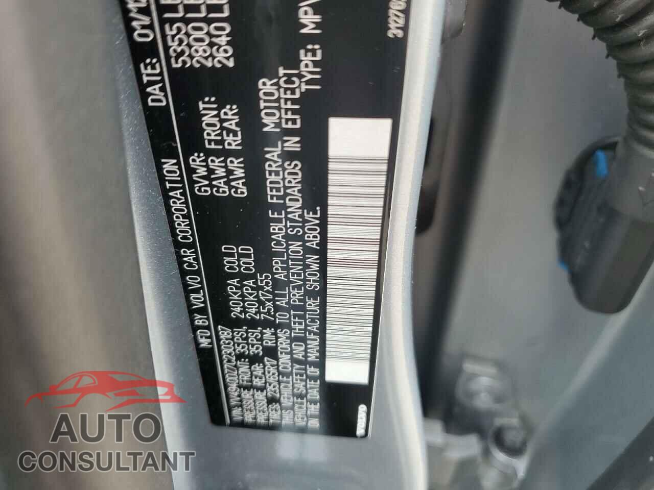 VOLVO XC60 2012 - YV4940DZ7C2303187