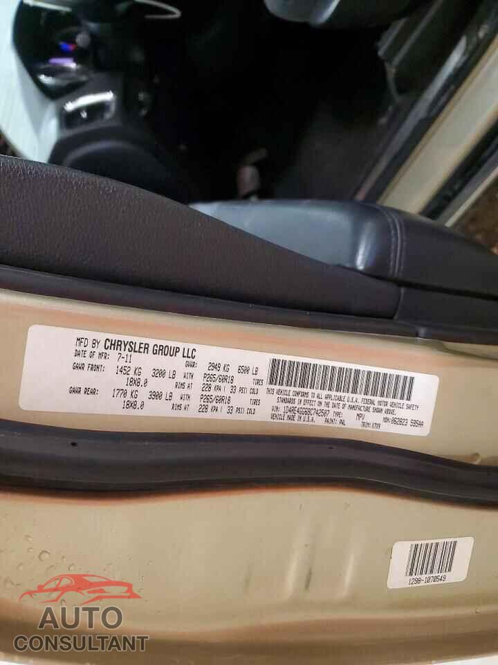 DODGE DURANGO 2011 - 1D4RE4GG6BC742507