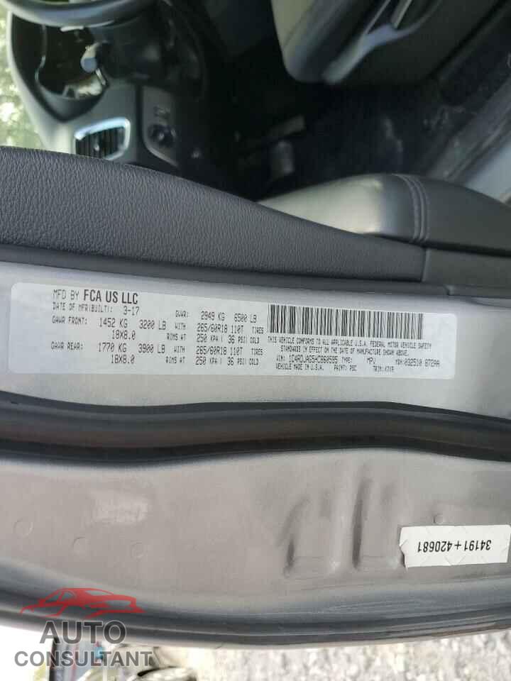 DODGE DURANGO 2017 - 1C4RDJAG5HC860595