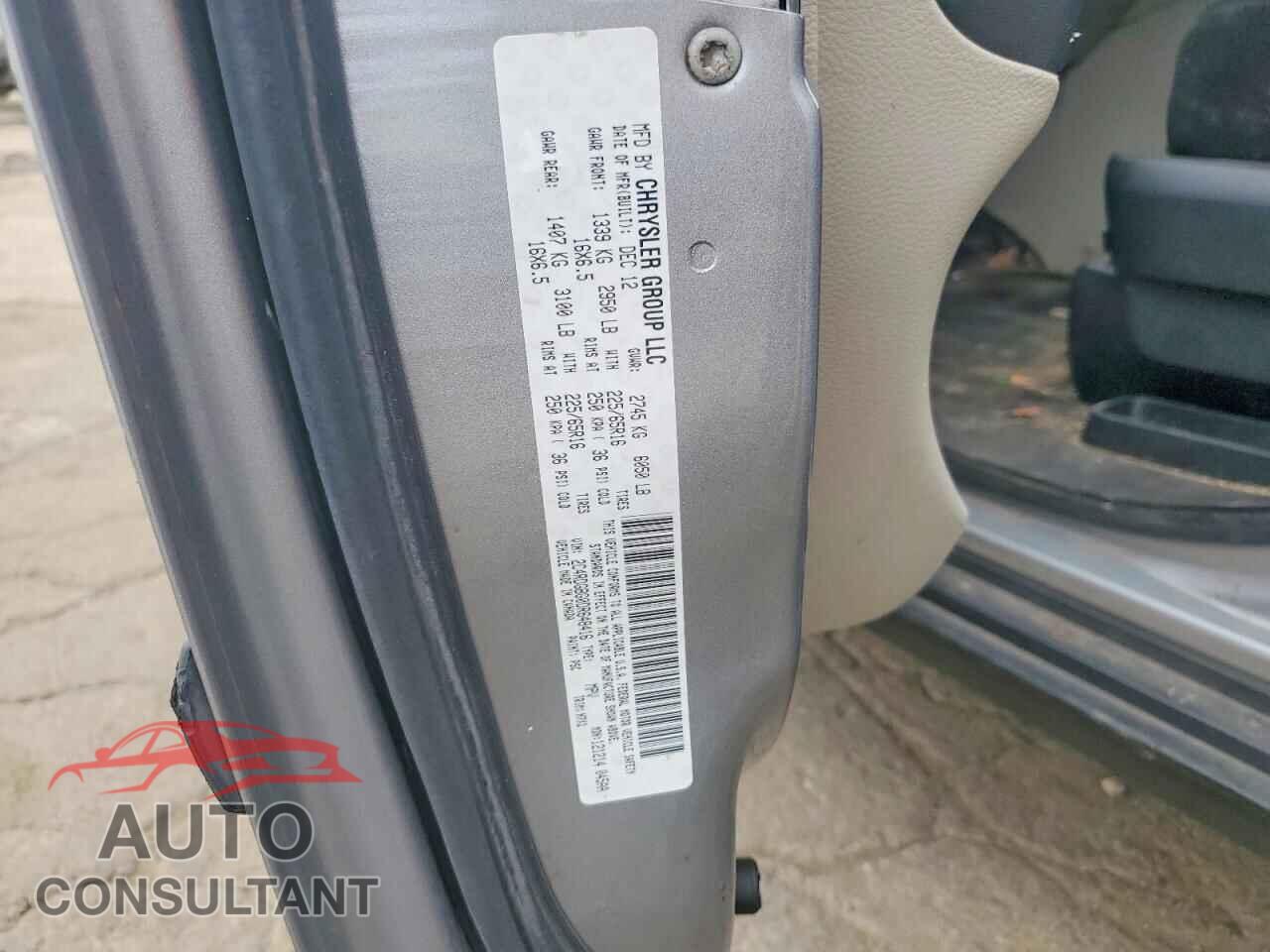DODGE CARAVAN 2013 - 2C4RDGBG0DR648416
