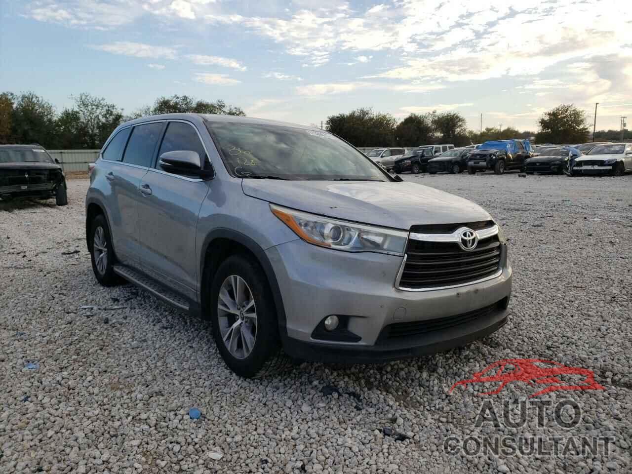 TOYOTA HIGHLANDER 2016 - 5TDZKRFH6GS163097