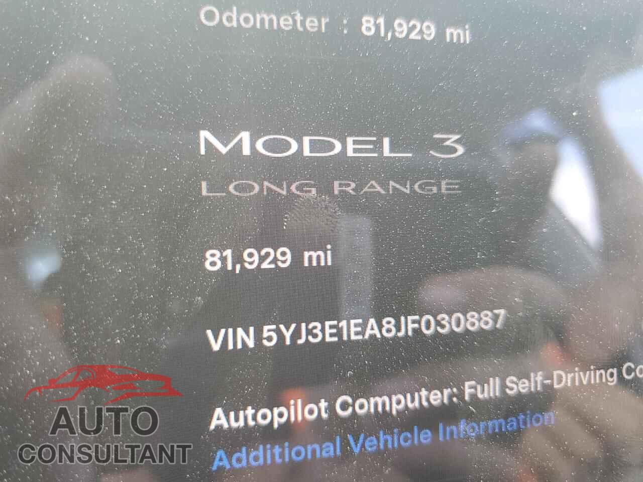 TESLA MODEL 3 2018 - 5YJ3E1EA8JF030887