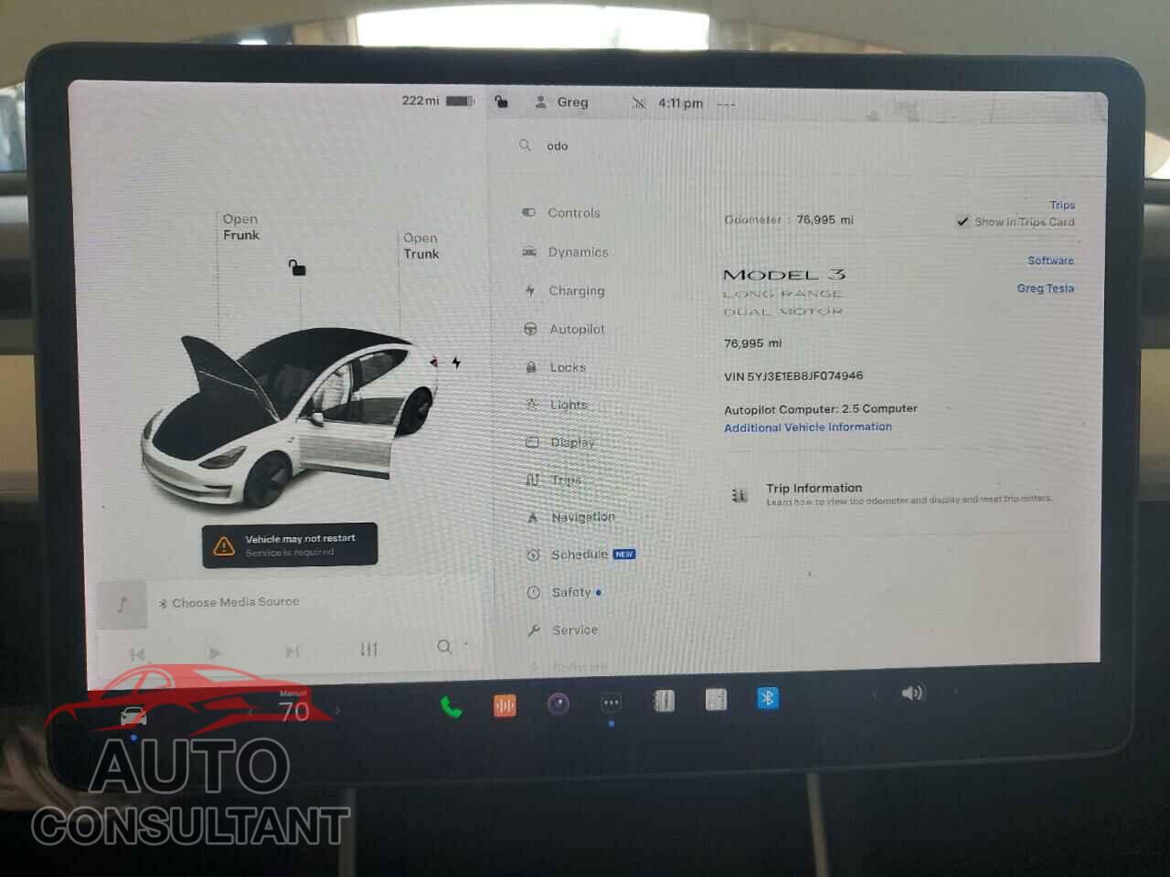 TESLA MODEL 3 2018 - 5YJ3E1EB8JF074946