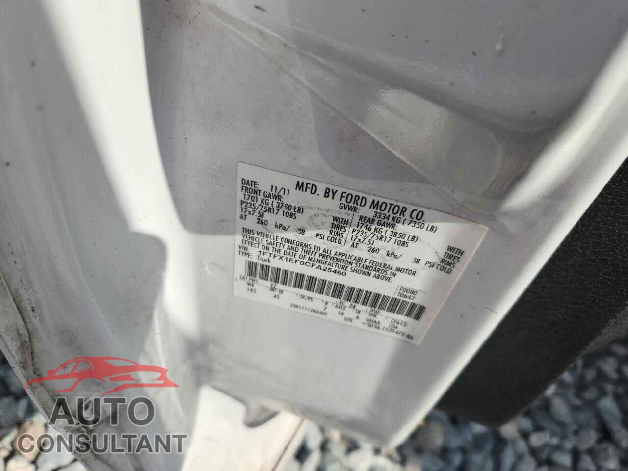 FORD F-150 2012 - 1FTFX1EF0CFA25460
