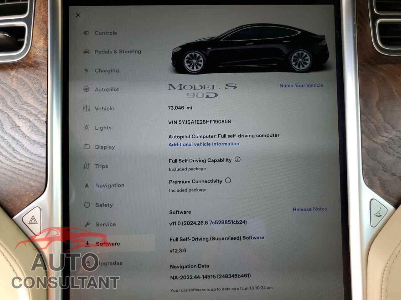 TESLA MODEL S 2017 - 5YJSA1E28HF190858