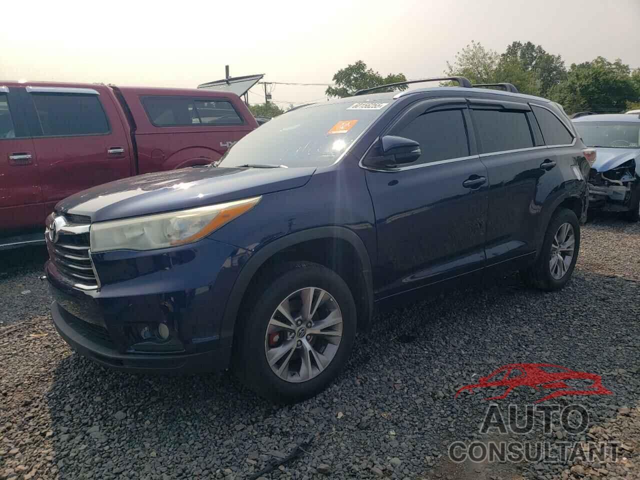 TOYOTA HIGHLANDER 2015 - 5TDJKRFH7FS186450