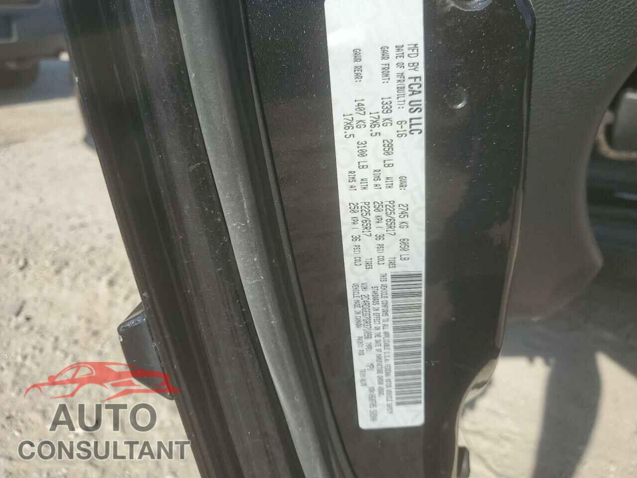 DODGE CARAVAN 2016 - 2C4RDGEG7GR371098