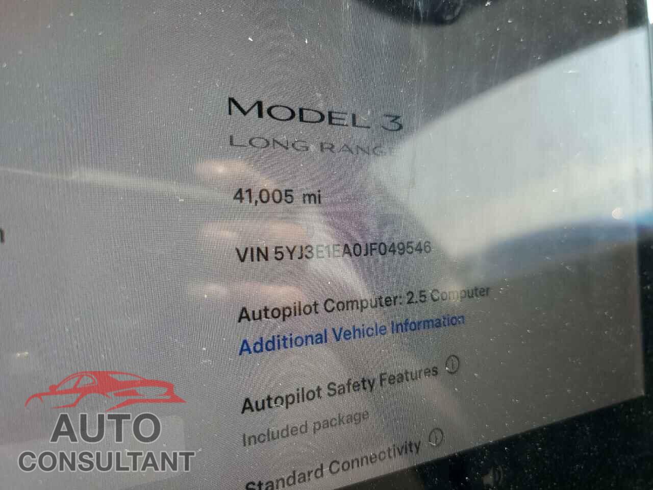 TESLA MODEL 3 2018 - 5YJ3E1EA0JF049546