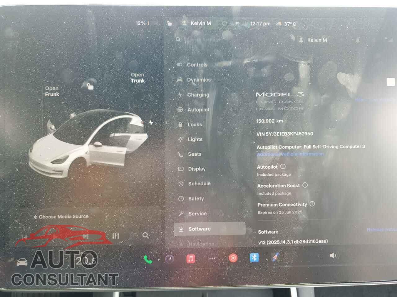 TESLA MODEL 3 2019 - 5YJ3E1EB3KF452950