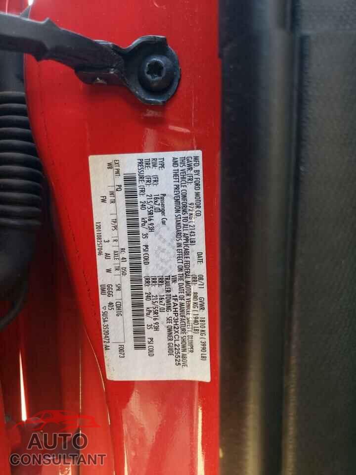 FORD FOCUS 2012 - 1FAHP3H2XCL225525