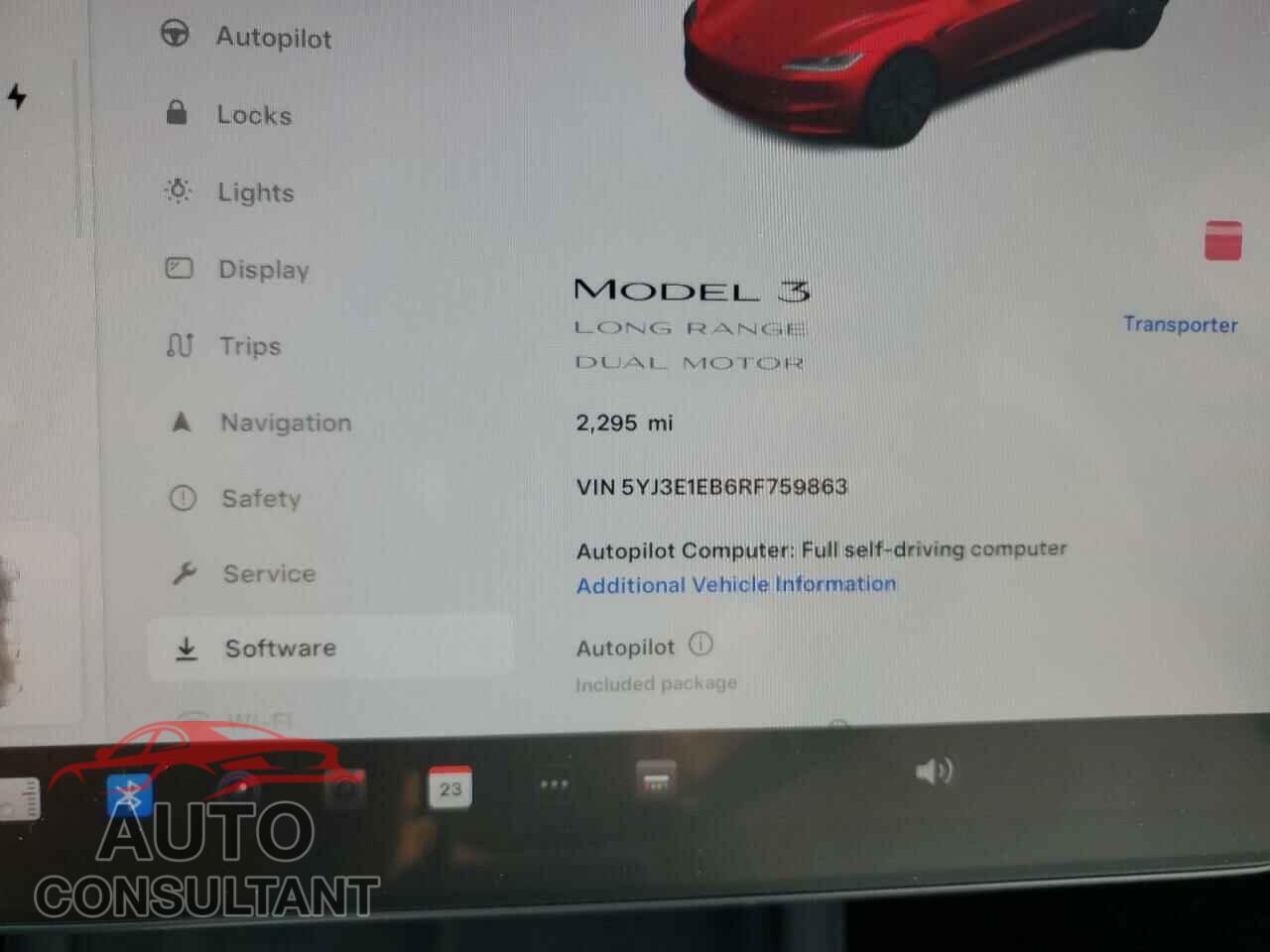 TESLA MODEL 3 2024 - 5YJ3E1EB6RF759863