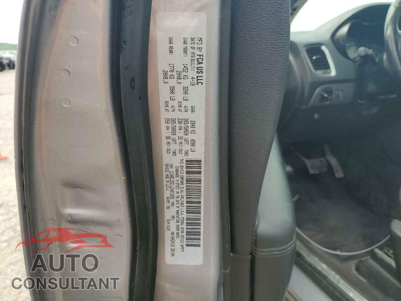 DODGE DURANGO 2018 - 1C4RDJDG1JC401033