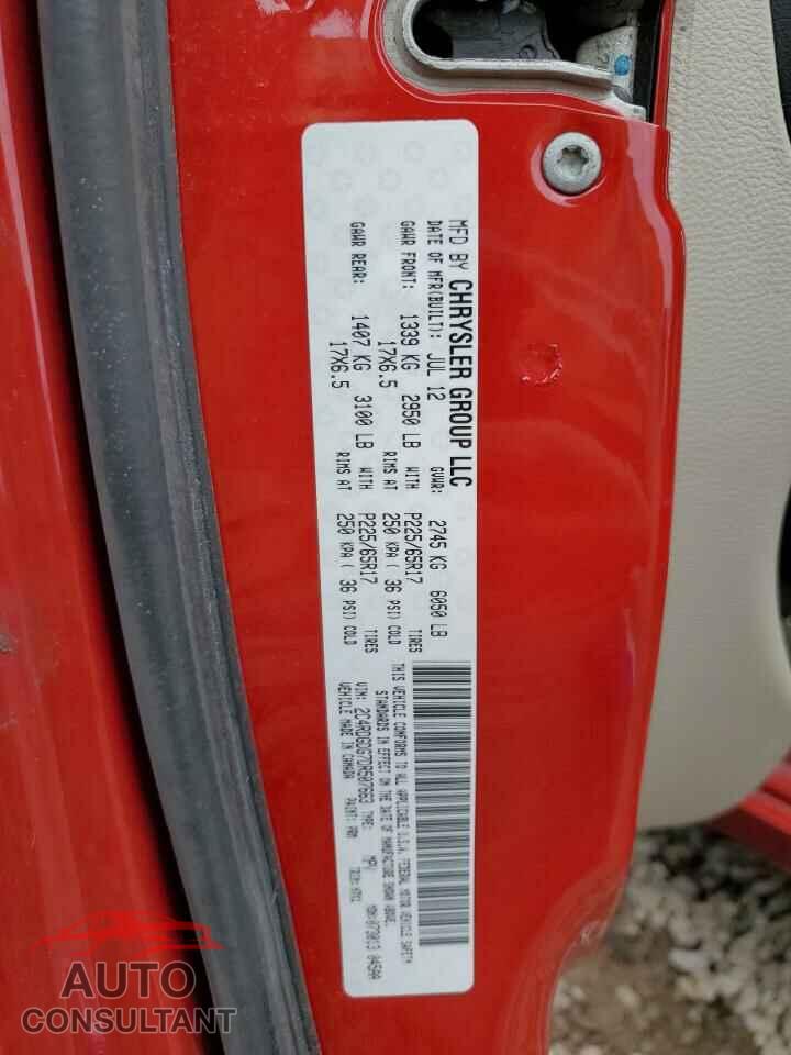 DODGE CARAVAN 2013 - 2C4RDGDG7DR507663