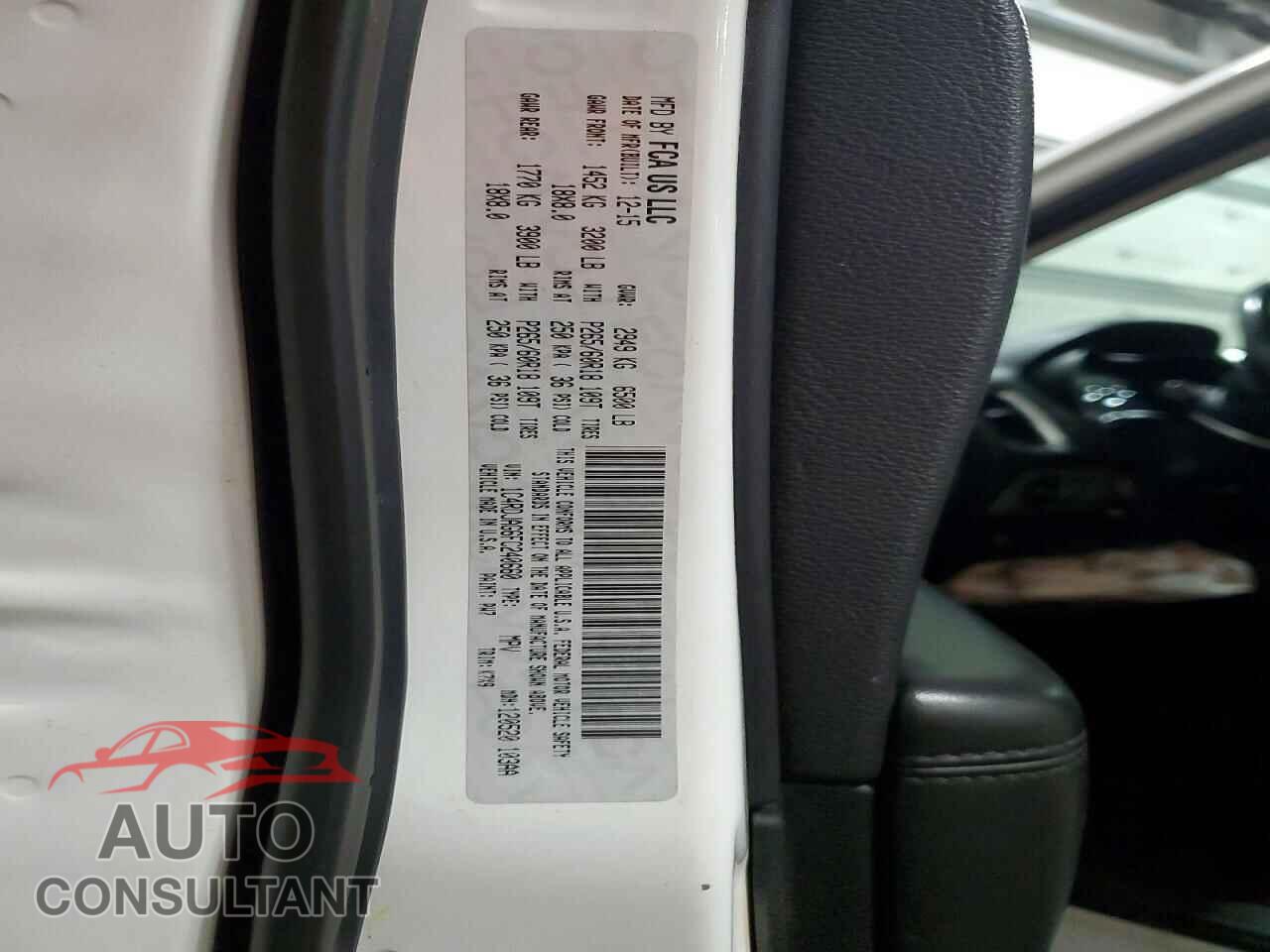 DODGE DURANGO 2015 - 1C4RDJAG6FC240660