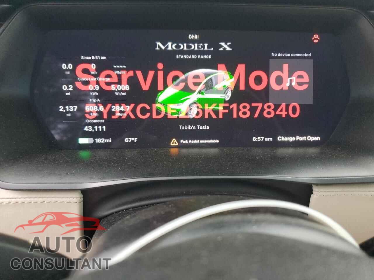TESLA MODEL X 2019 - 5YJXCDE26KF187840