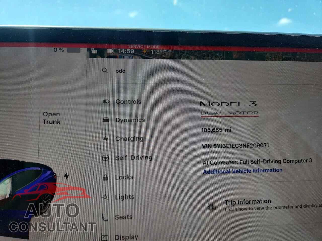 TESLA MODEL 3 2022 - 5YJ3E1EC3NF209071