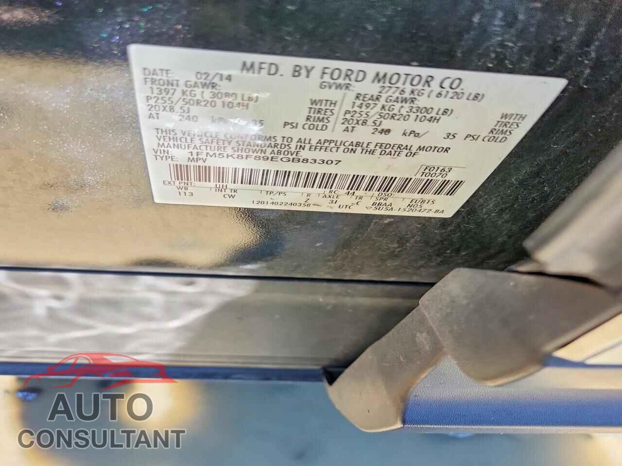FORD EXPLORER 2014 - 1FM5K8F89EGB83307